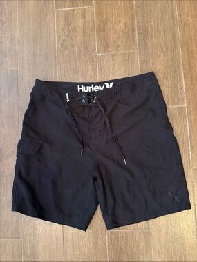Hurley Black Men's Board Shorts with Lace Waist